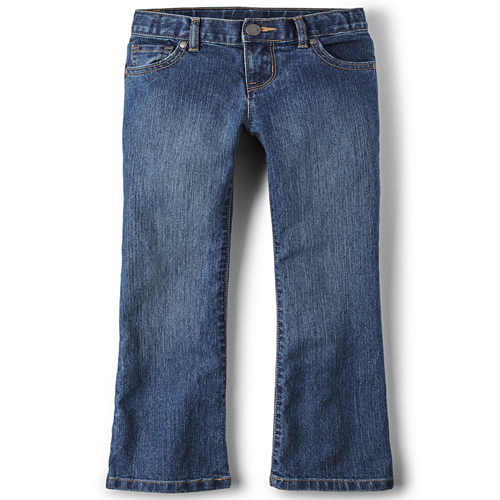 Jean básico corte bota para niñas, Medium Stone Wash
