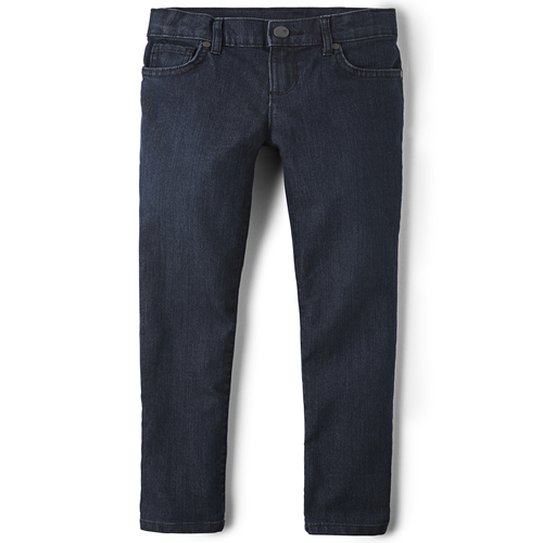 Girls Basic Super Skinny Jeans - Super Dark Indigo Wash