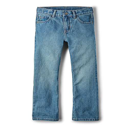 Jean básico corte bota para niños, Light Stone Wash