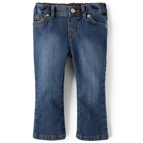 Baby And Toddler Girls Basic Bootcut Jeans - Victory Blue Wash
