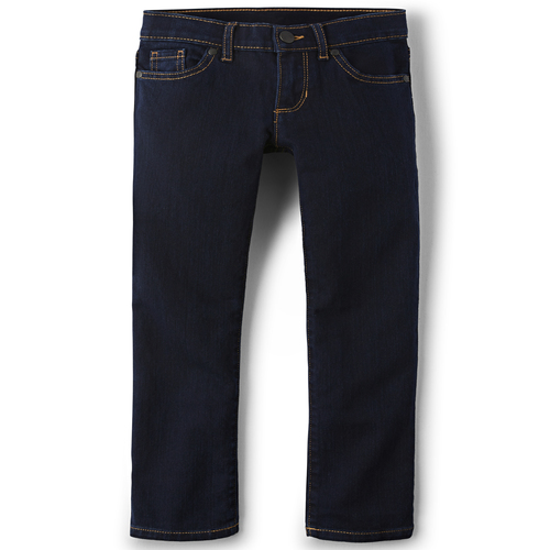 Jean básico ajustado para niñas, Blueberry Wash