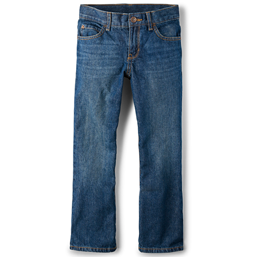 Jean básico corte bota para niños, Dark Jupiter