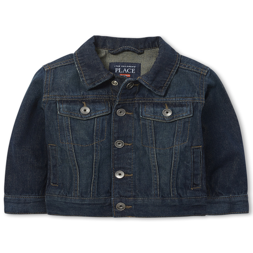 Toddler Boys Long Sleeve Snap Button-Front Denim Jacket
