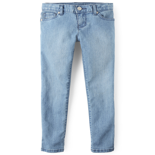 Girls Basic Super Skinny Jeans - Light Indigo Wash