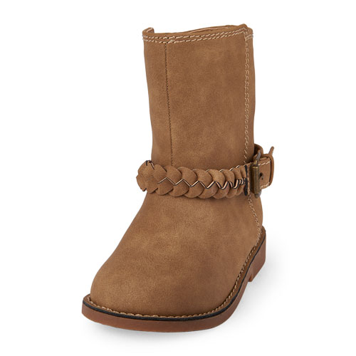 Toddler Girls Braided Belt Lolli Boot