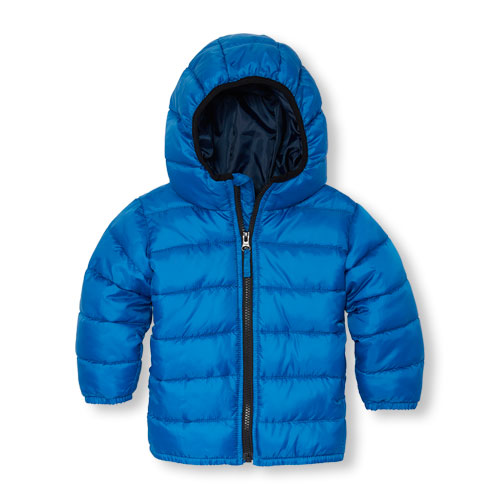 Toddler Boys Long Sleeve Basic Lightweight Puffer Jacket