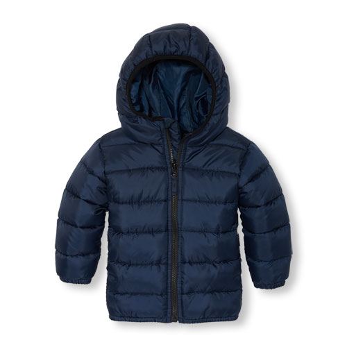 Toddler Boys Long Sleeve Basic Lightweight Puffer Jacket