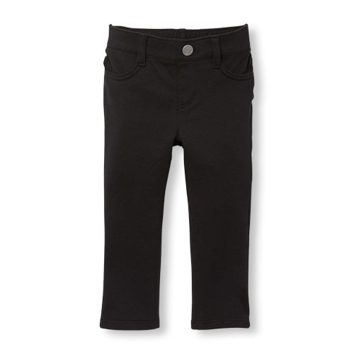Jeggings de punto lisos para niñas pequeñas