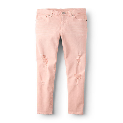 Girls Destructed Colored Denim Pants