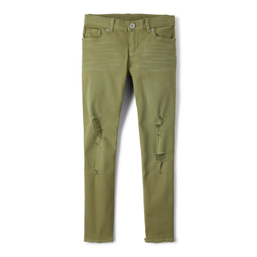 Girls Destructed Colored Denim Pants
