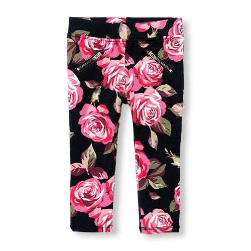 Toddler Girls Printed Ponte Knit Jeggings