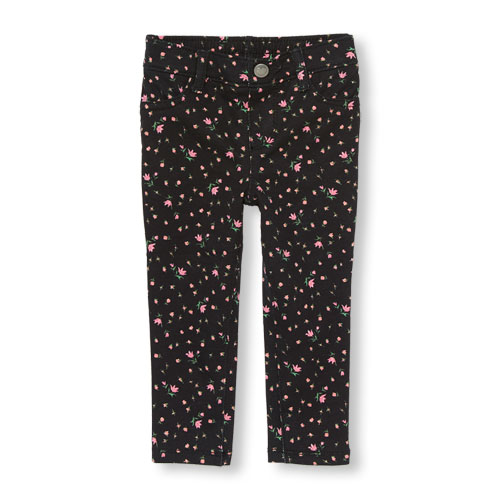 Jeggings de punto estampados para niñas pequeñas
