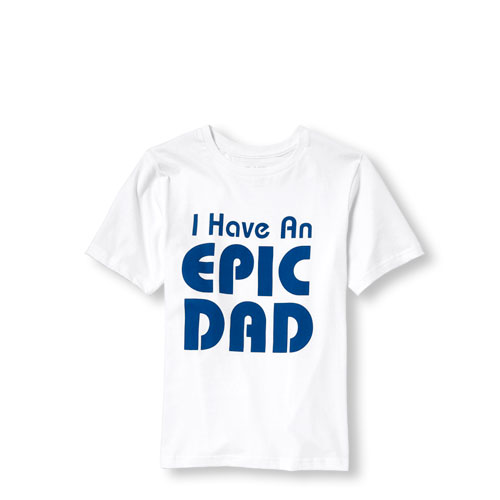 Boys Daddy And Me Short Sleeve 'I Have An Epic Dad' Matching Graphic Tee