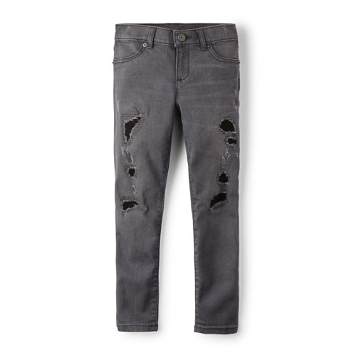 Girls Destroyed Denim Jeggings