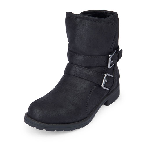 Girls Faux Fur Buckle Kacey Boot