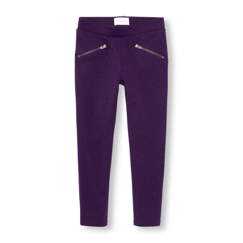 Girls Glitter Ponte Knit Jeggings