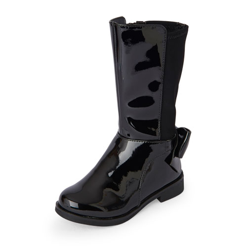 Toddler Girls Faux Patent Leather Hanna Boot