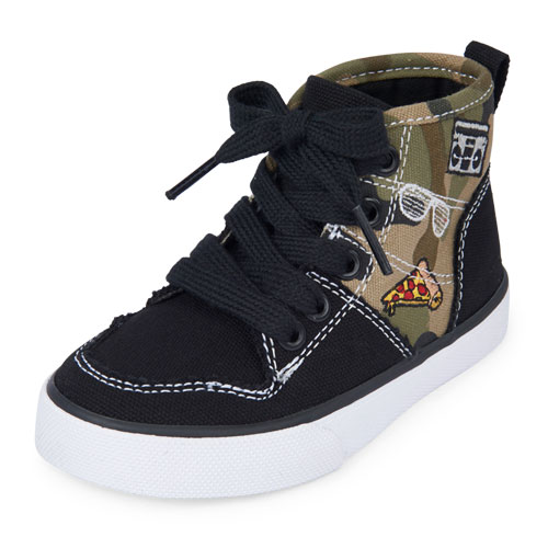 Toddler Boys Patch Camo Mid-Top Rockstar Sneaker