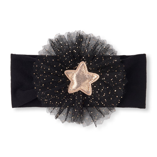 Baby Girls Metallic Star Mesh Headwrap