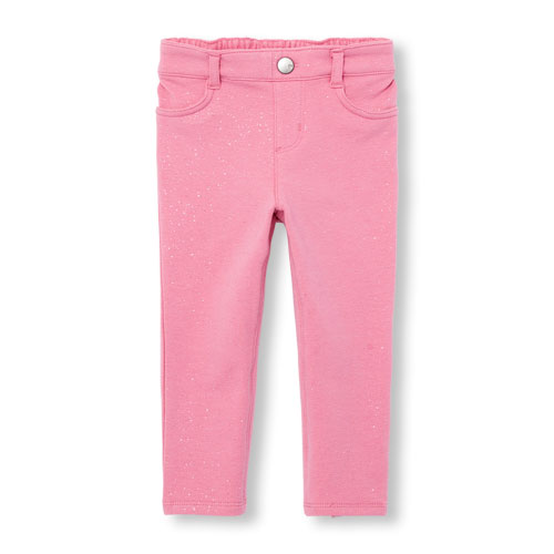 Jeggings de punto con brillos para niñas pequeñas