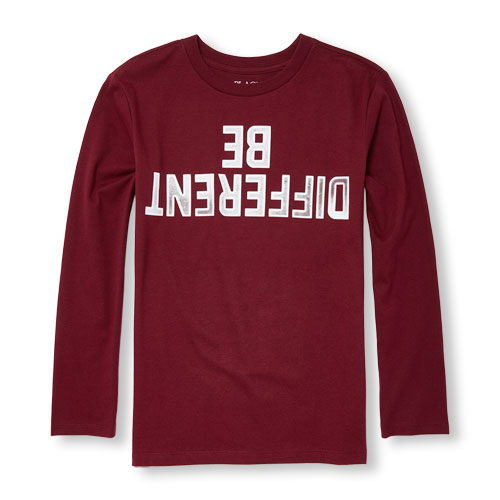 Boys Long Sleeve 'Be Different' Graphic Tee