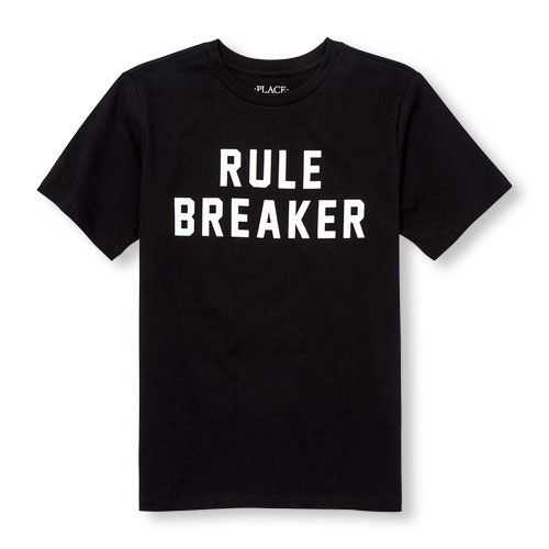 Boys Daddy And Me Short Sleeve 'Rule Breaker' Matching Graphic Tee